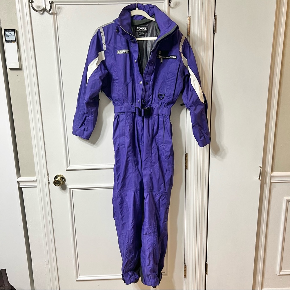 VINTAGE SKI SUIT ONESIE - Roffe size 8 Purple